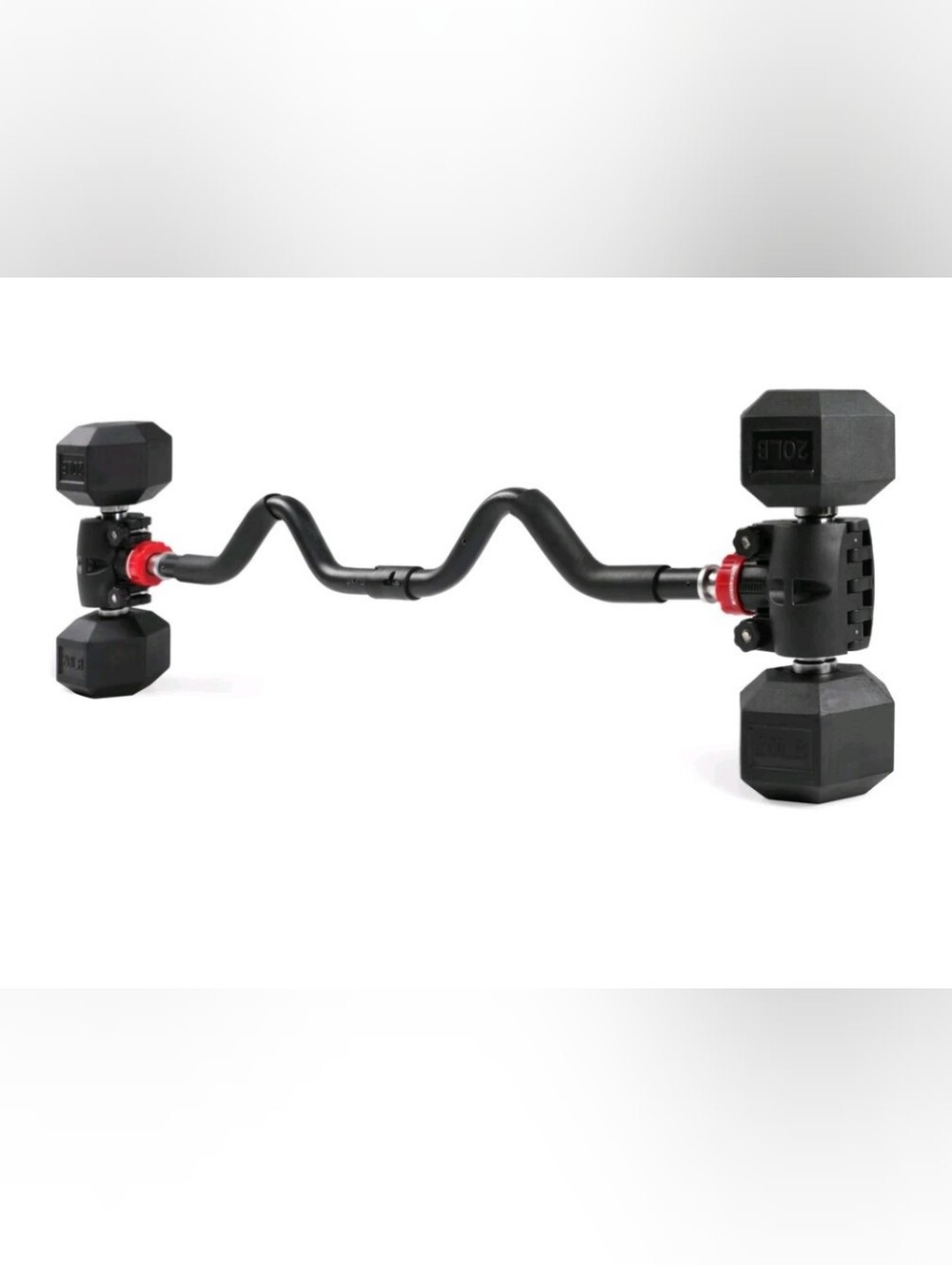 PRCTZ Modular EZ Curl Barbell Converter, Weight Lifting Curl Barbell, Biceps and